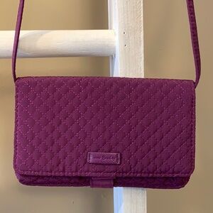 Vera Bradley Crossbody Wallet Purple